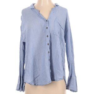 Free People Long sleeve button-down shirt Blue Size XS